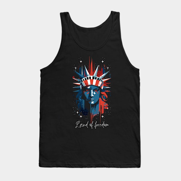 Land of Freedom // T-shirt Lifestyle Tank Top by Kalico Design